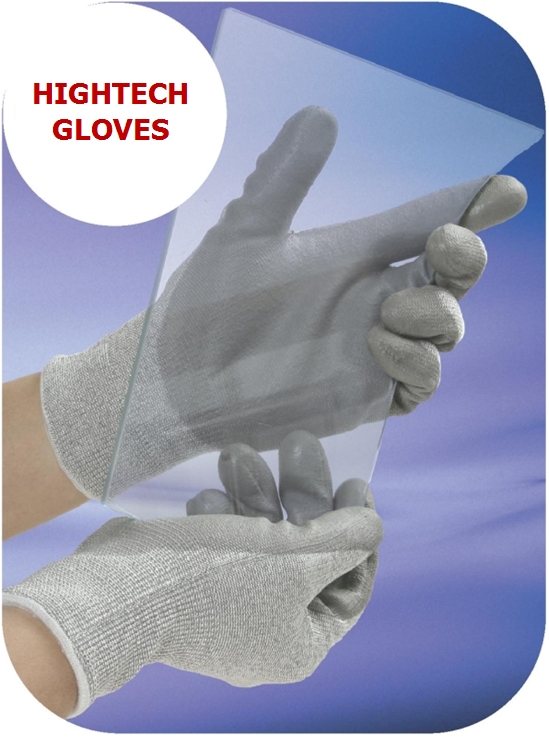 Cut Level 5 Glove with PU coating/Form Nitrile(NBR) Gloves